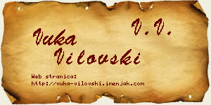Vuka Vilovski vizit kartica